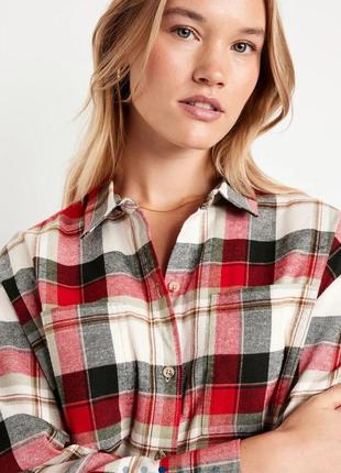 Сорочка картата в клітинку old navy фланель