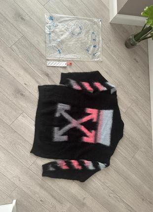 Off-white brushed mohair