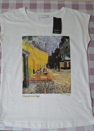 Шикарная хлопковая футболка с принтом картины vincent van gogh reserved с биркой6 фото