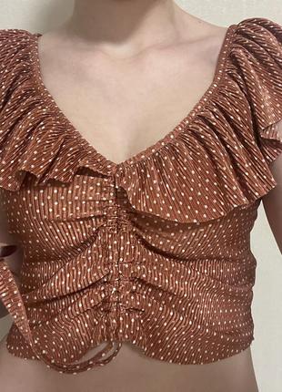 Топ в горошок zara