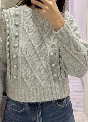 Светр h&m сірий