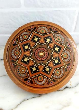 Шкатулка инкрустация из натурального дерева винтаж срстр