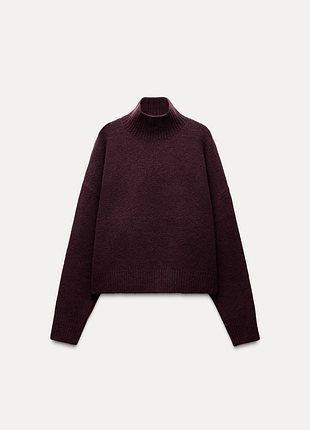 Свитер в цвете бургунди zara