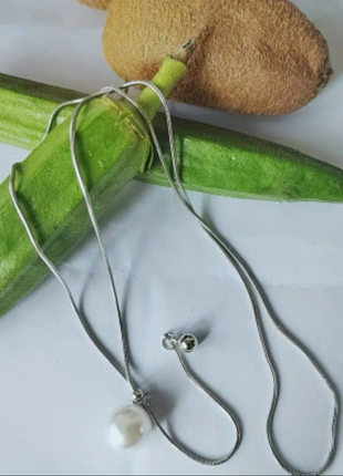 Застібка-кулон з імітацією перлів