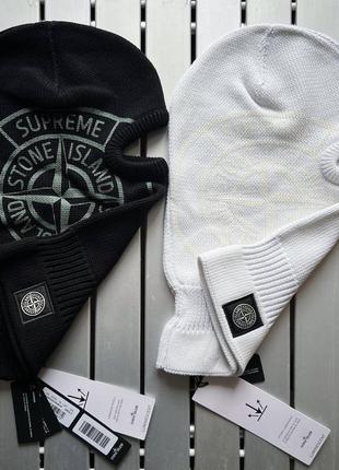 Балаклава від колаборації stone island x revealed glow knit balaclava