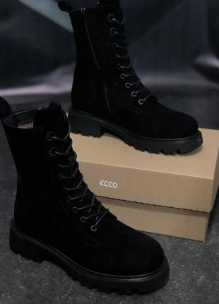 Замшевые ботинки ecco