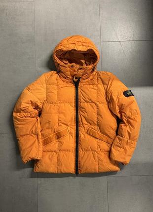 Пуховик, куртка stone island garment dyed crinkle reps ny down