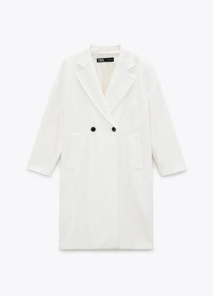 Пальто жіноче зара zara біле