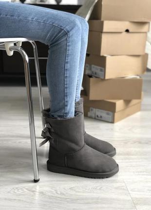 Зимние женские угги на меху ugg серые (уггі)