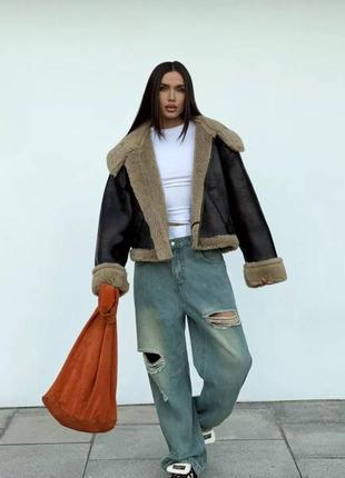 Дубленка в стиле zara