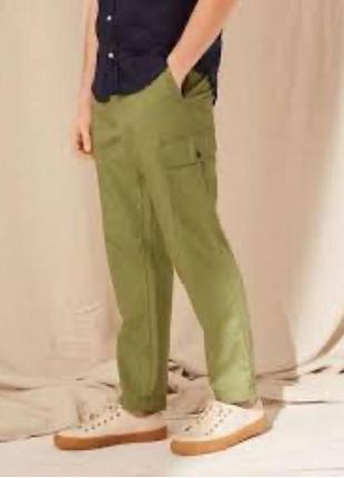 Льняные карго брюки next