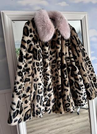 Шуба top shop в леопардовий принт