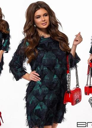 Вечернее платье креп шифон с бахрамой  42-46, 46-48