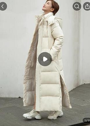 Зимний новый корейский вариант женского пальто, выходящего выше колена, расширенный и утолщенный