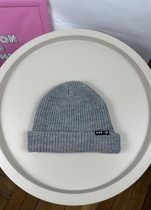 Huf beanie шапка бини серая зимняя skate sk8 polar базовая wip sb (stussy x carhartt x dickies)