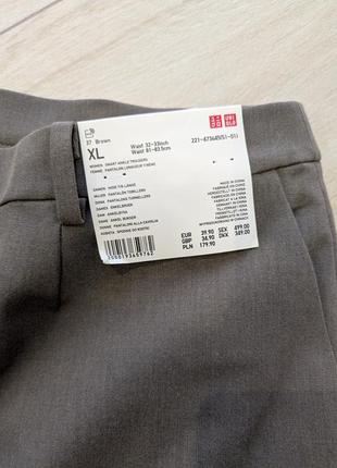 Прямые коричневые брюки uniqlo (473645) xl5 фото