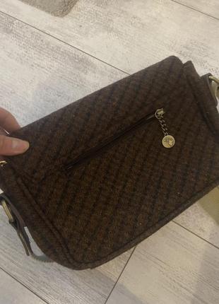 Оригинал стильная твідова вовняна сумка house of tweed натуральна вовна твід