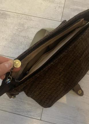 Оригинал стильная твідова вовняна сумка house of tweed натуральна вовна твід