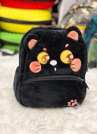 Дитячий рюкзак кошеня чорний для малюків