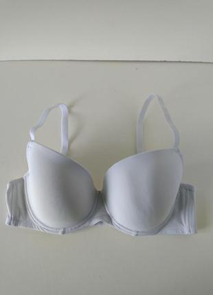 Білий бюстгальтер бюстик ліфчик зі щільною чашкою 36dd 80dd 95dd peacocks