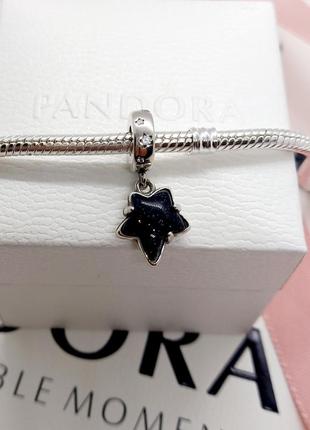 Серебряный шарм, бусина, бусиная pandora. шарм пандора "звезда". маркировки s925