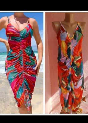 Пляжное платье сеточка