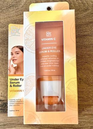 Нова сироватка-роллер для шкіри навколо очей dr. wellness vitamin c serum 30 ml, оригінал