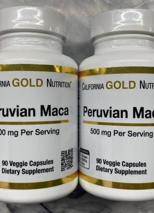 California gold nutrition, мака перуанская, 500&nbsp;мг, 90шт