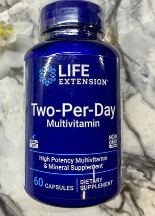 Life extension, мультивітаміни для прийому двічі на день, 60 капсул