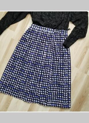 Потрясающая стильная юбка плиссе складка в горошек1 фото
