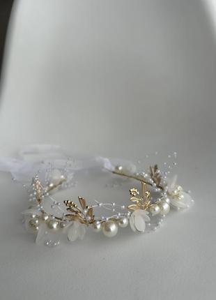 Віночок на рочок, причастя, випускний, діадема, дитячий вінок /обідок / обруч