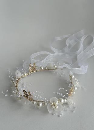 Віночок на рочок, причастя, випускний, діадема, дитячий вінок /обідок / обруч