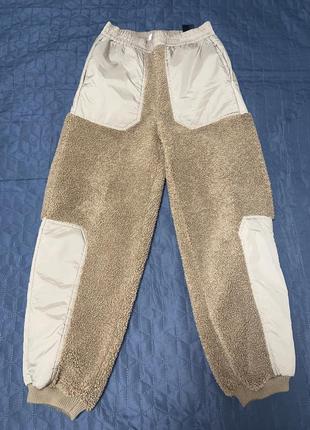Теплые плюшевые брюки тедди от h&m
