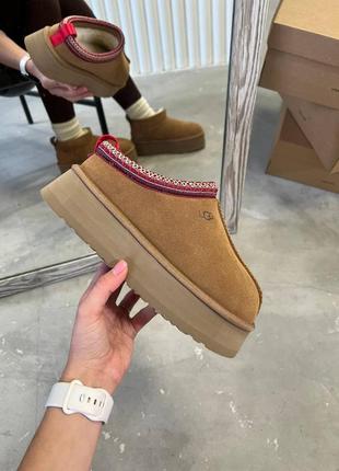 Ugg tazz platform platform chestnut premium женские угги угги угги ультра мини на овчине зимние теплые