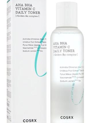 Тонер з кислотами і вітаміном c - cosrx refresh aha bha vitaminc daily toner.