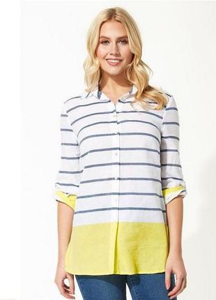 Рубашка в полоску roman , хлопок батист