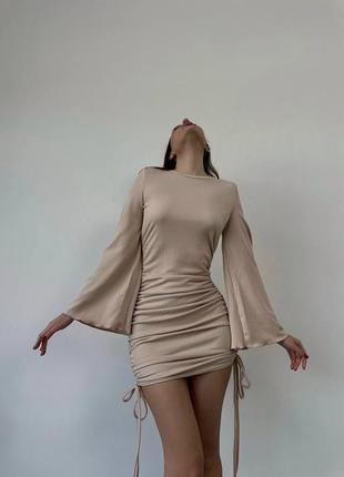 Платье женственное короткое в рубчик туречна / женское платье невероятное / черное платье есть обмен / платья в рубчик