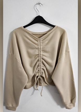 Свитшот объемный укороченный