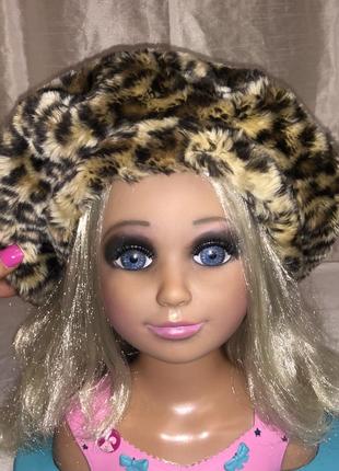 Винтажный леопардовый берет vintage 2000s y2k