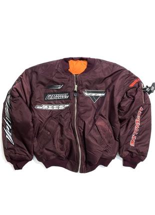 Куртка бомбер vetements racing x alpha industries bomber red