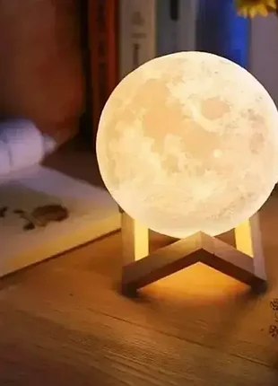 Настільний 3d світильник – нічник місяць ∙ magic 3d moon lamp