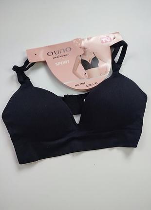 Черный топ в рубчик