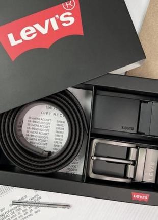 Мужской подарочный набор (ремень с двумя пряжками) levis