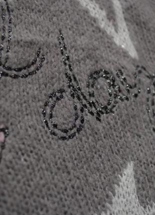 Свитер женский вязанный c&a серый шерсть люрекс xl4 фото