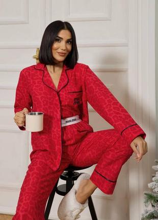 Пижама miu miu рубашка и штаны