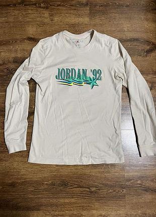 Лонгслив мужской air jordan brand mens long-sleeve t-shirt beige