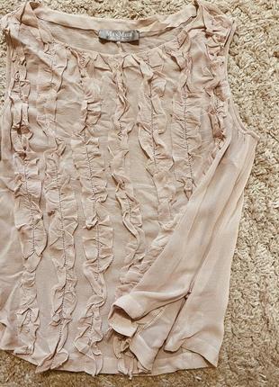 Шелковая кофточка, блузка итальянский бренд maxmara оригинал натуральный шелк 100./‘ размер m,l
