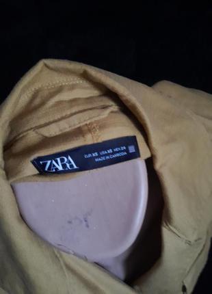 Фирменный пиджак рубашка зара лен + коттон.5 фото