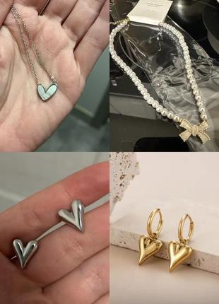 Серьги колье ожерелье бижутерия
