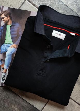 Мужская хлопковая модная винтажная поло с длинным рукавом superdry в черном цвете размер м